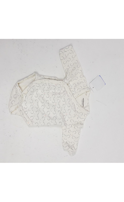 body ml blanc motif tete de souris