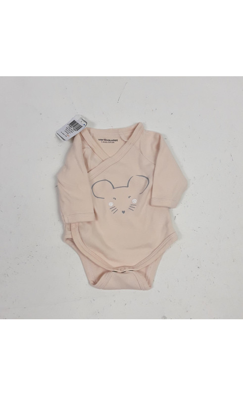 body ml rose claire motifs tete de souris