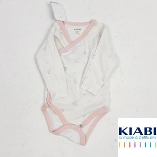 body ml blanc avec couture rose motifs lapin