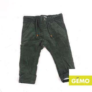 pantalon vert en velours avec cordons