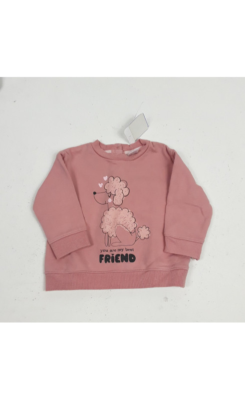 pull rose motif chien " you are my best friends "