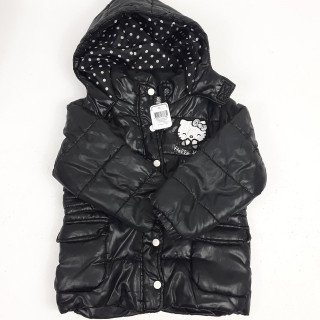 Manteau noir motifs hello kitty