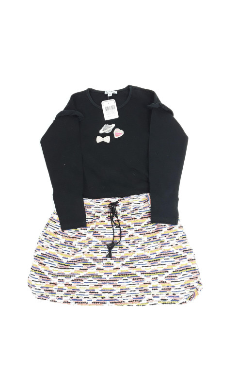 robe ml noir et avec le bas multicolore