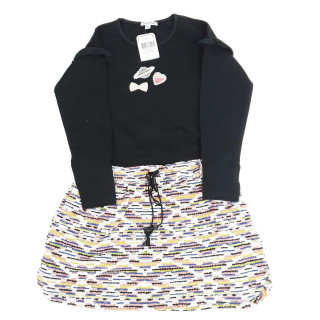 robe ml noir et avec le bas multicolore