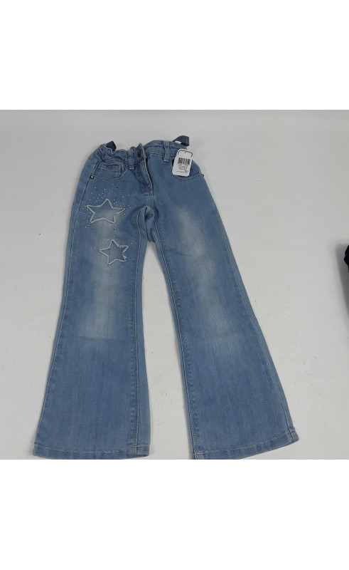 Jeans avec étoile et sequins argenté