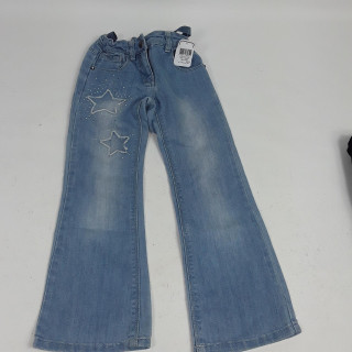 Jeans avec étoile et sequins argenté