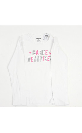 t-shirt ml blanc " bande de...