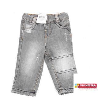 pantalon en jean doublée gris effet déchirer