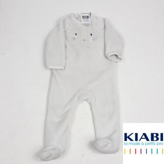 pyjama blanc pilou motifs tete de chat