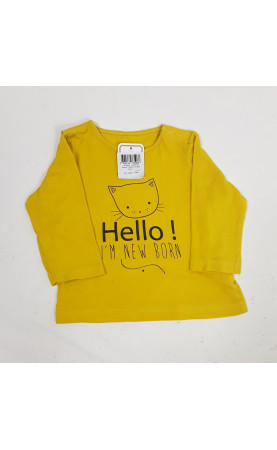 t-shirt ml jaune " hello...