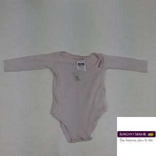 body ml rose claire motif écureuil " mon petit coeur "