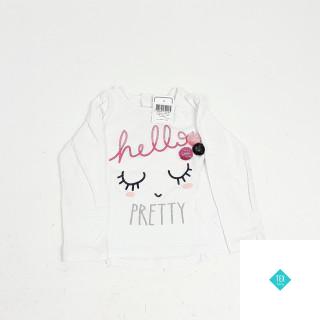 T-shirt ML "hello pretty " yeux