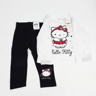 Pyjama 2 pièces tshirt ml + legging noir hello kitty