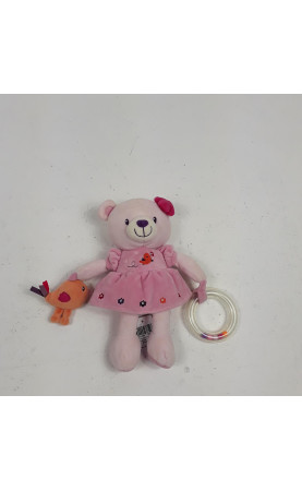 Doudou ours rose activité +...