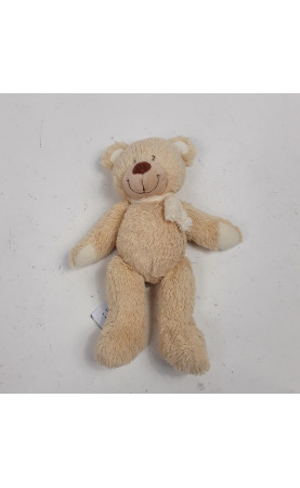 Doudou ours beige avec echarpe