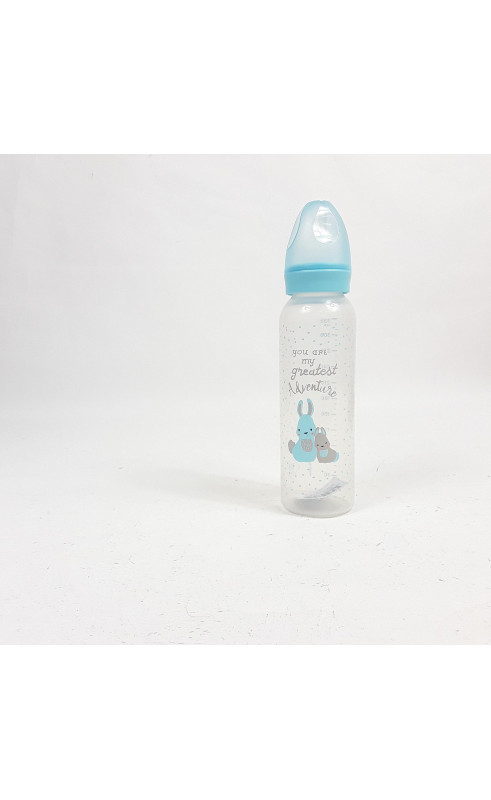 Biberon en plastique 330 ML motif lapin bleu